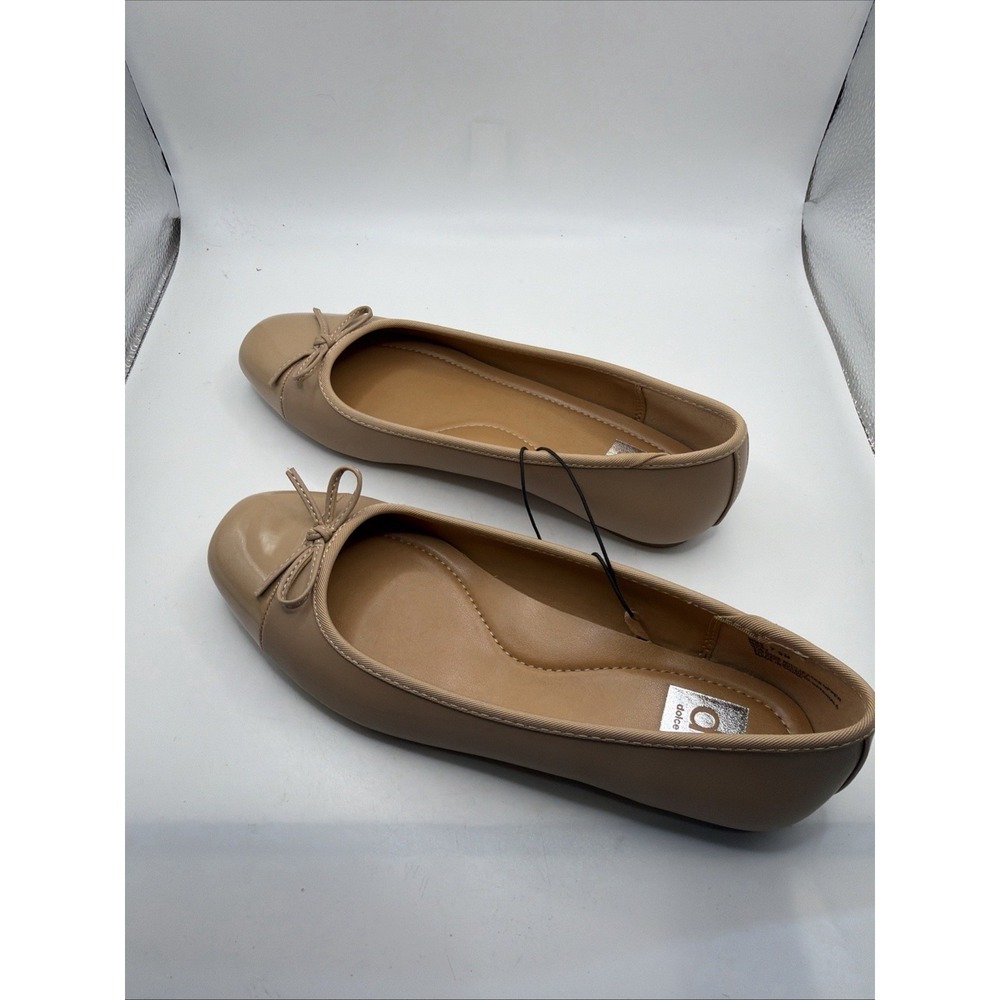 Dolce Vita Moxy Ballet Flats Women's Cafe Leather Cap Toe Slip-On. Size 7.5 - Picture 4 of 13